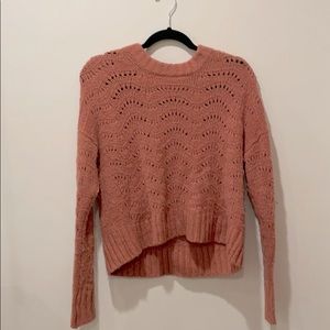 Soft, burgundy/orange sweater